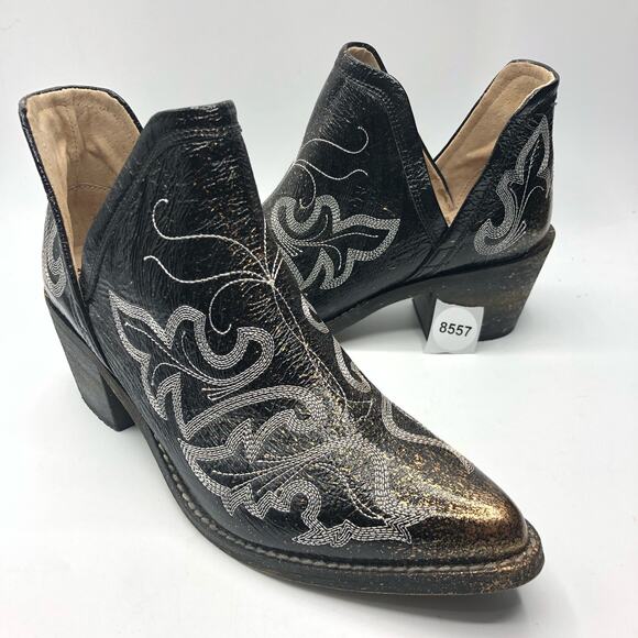 Circle G by Corral  Embroidered Pointed Toe Ankle Boots Multicolor Size 7 M - Picture 12 of 12